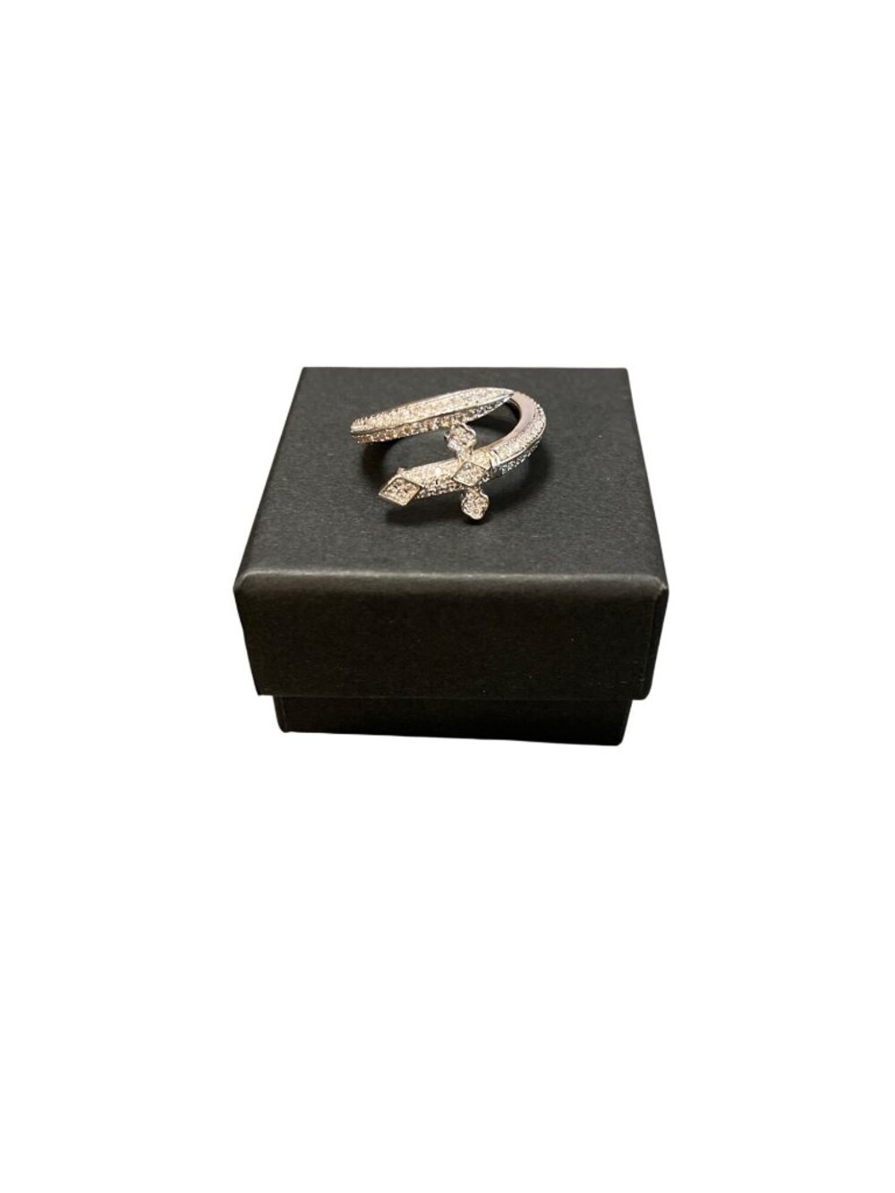 Sword Of Justice Silver Color Cubic Zirconia Brass Ring Size 9 New In Box